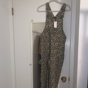 Animal Print Overalls